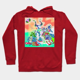 the coven of the goya painting art with alien remix ecopop Hoodie